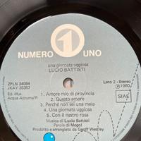 Lucio Battisti, vinile una giornata uggiosa