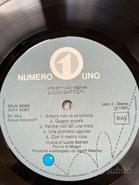 Lucio Battisti, vinile una giornata uggiosa