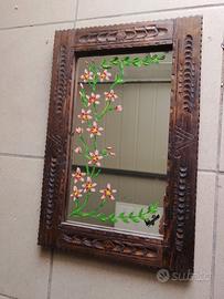 specchio sardo vintage intagliato