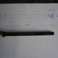 Perno passante per ruota bici da corsa 166 X 12