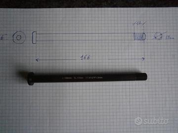 Perno passante per ruota bici da corsa 166 X 12