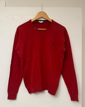 Maglione Us Polo Assn uomo rosso 100%cotone
