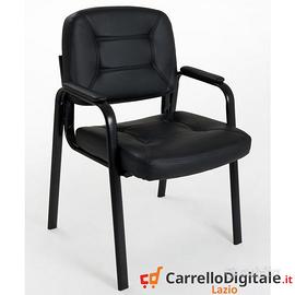 Sedie ospite ufficio studio -Imbottite in Ecopelle