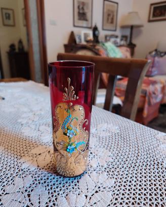 BICCHIERI  E VASO PORTA CIOCCOLATINI DI MURANO