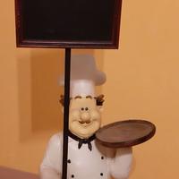 Cuoco con lavagnetta