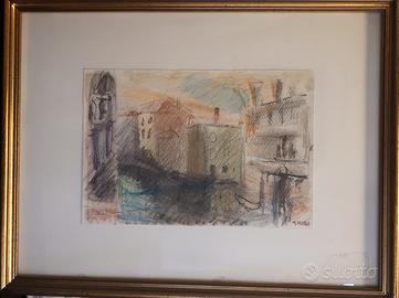 Quadro di G.MORO, Venezia disegno su carta