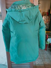 piumino verde double face 