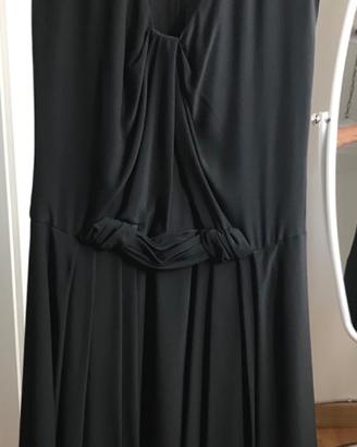 Gucci abito vestito in seta nero