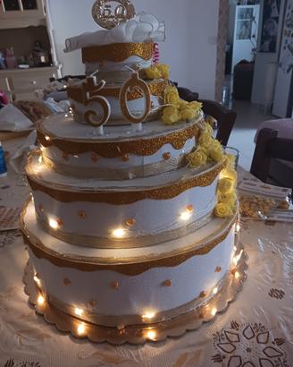 specchio e torta scenografica