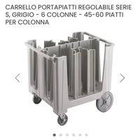 CARRELLO PORTAPIATTI REGOLABILE CAMBRO