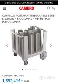 CARRELLO PORTAPIATTI REGOLABILE CAMBRO