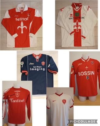 7 maglie Triestina calcio match worn indossate