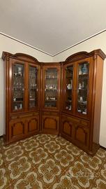 Mobile soggiorno angolare classico con in legno