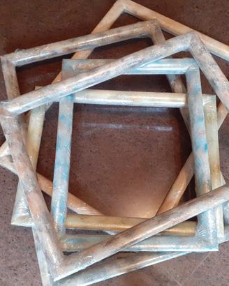 Stock 5 cornici artigianali in legno