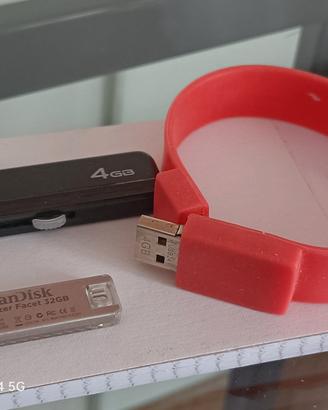 Chiavette USB : 32 GB - 4 GB  - bracciale 4 GB 