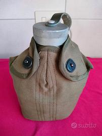 Borraccia militare con gavettino - usata anni '80