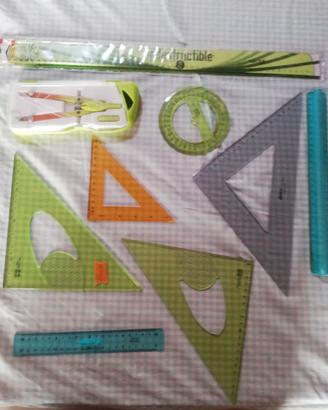 kit scuola righe squadre ecc