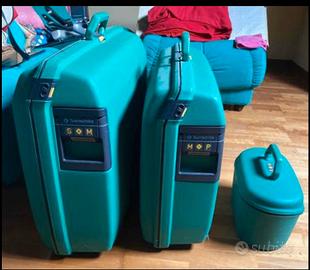 Set valigie Samsonite verde con ruote