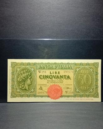 50 Lire Italia Turrita  ( SERIE SOSTITUTIVA W259).