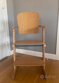 Sedia seggiolone in legno massiccio Geuther Family