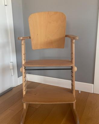 Sedia seggiolone in legno massiccio Geuther Family