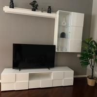 Soggiorno bianco lucido moderno