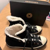 Converse nere con pelo interno 39.5