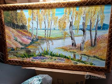Quadro dipinto a mano su tela.