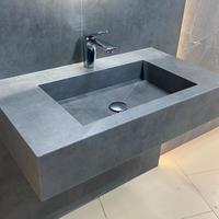 Lavabo realizzato con gres porcellanato su misura 