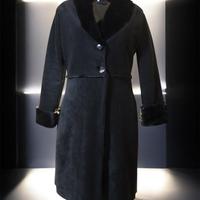 Cappotto Denny Rose in Eco-Montone Nero