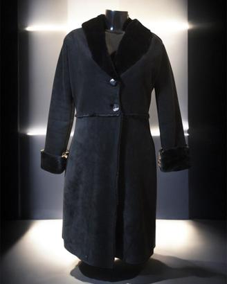 Cappotto Denny Rose in Eco-Montone Nero