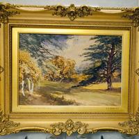 Stampa vintage di W. Mellor con cornice barocca