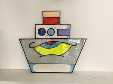 Quadro moderno Barca Roncara' Lodola