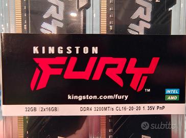 Kingston Beast Fury DDR4 32GB(16x2) 3200MT/s NUOVE