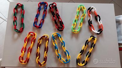 Collane all'uncinetto per squadre aranceri