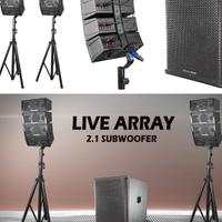 impianto audio  attivo per feste karaoke