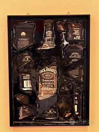 Bottiglia Rotta Jack Daniels Quadro Decorativo 3D