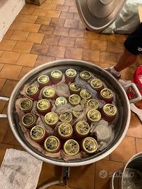 Caldaia Pentola Coperchio Fornello Barattoli Salsa