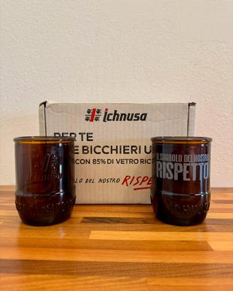 Set 2 bicchieri Ichnusa - Nuovi con scatola