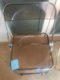 8 sedie trasparenti pieghevoli Castelli Plia