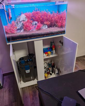 acquario completo di supporto 