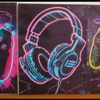 Trittico stampe su tela Gamer