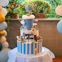 Torta scenografica tema orsetti e mongolfiera