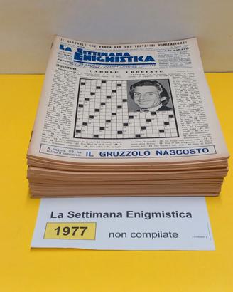 LA SETTIMANA ENIGMISTICA, anno 1977, NON compilati