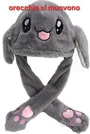 cappello coniglio peluche orecchie movimento 
