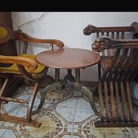 Sedie in legno piu tavolino
