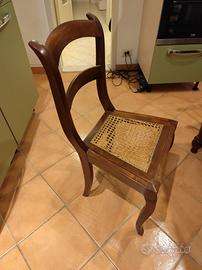 sedie  noce  massello impagliate 