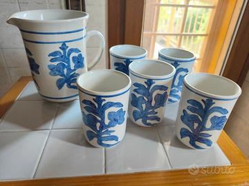 Set ceramica brocca e tazze