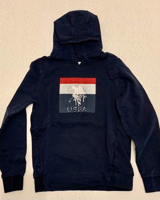 Felpa con cappuccio USPA blu 14 anni