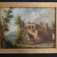 Angelo Pisani (1885-1950) dipinto olio su legno.